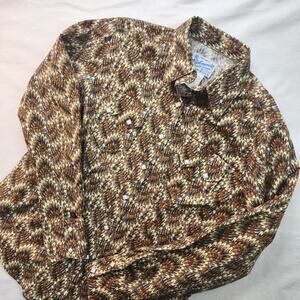 Rockmount Ranch Wear Womens XL Peacock Western Shirt Diamond Pearl Snap Denver